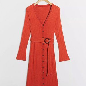 Anthropologie Elsa Ribbed Maxi Dress